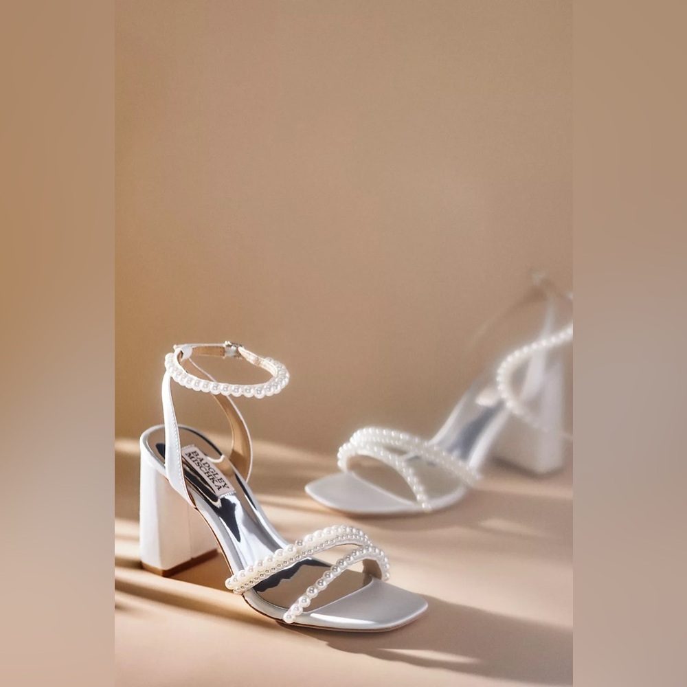 Badgley Mischka Feisty Pearl Block Heels